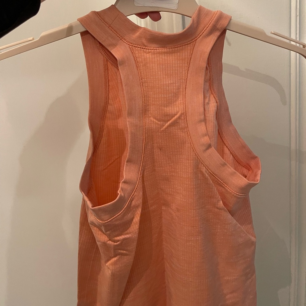 Athleta Ribbed Orange Tank Top - Picture 3 of 4